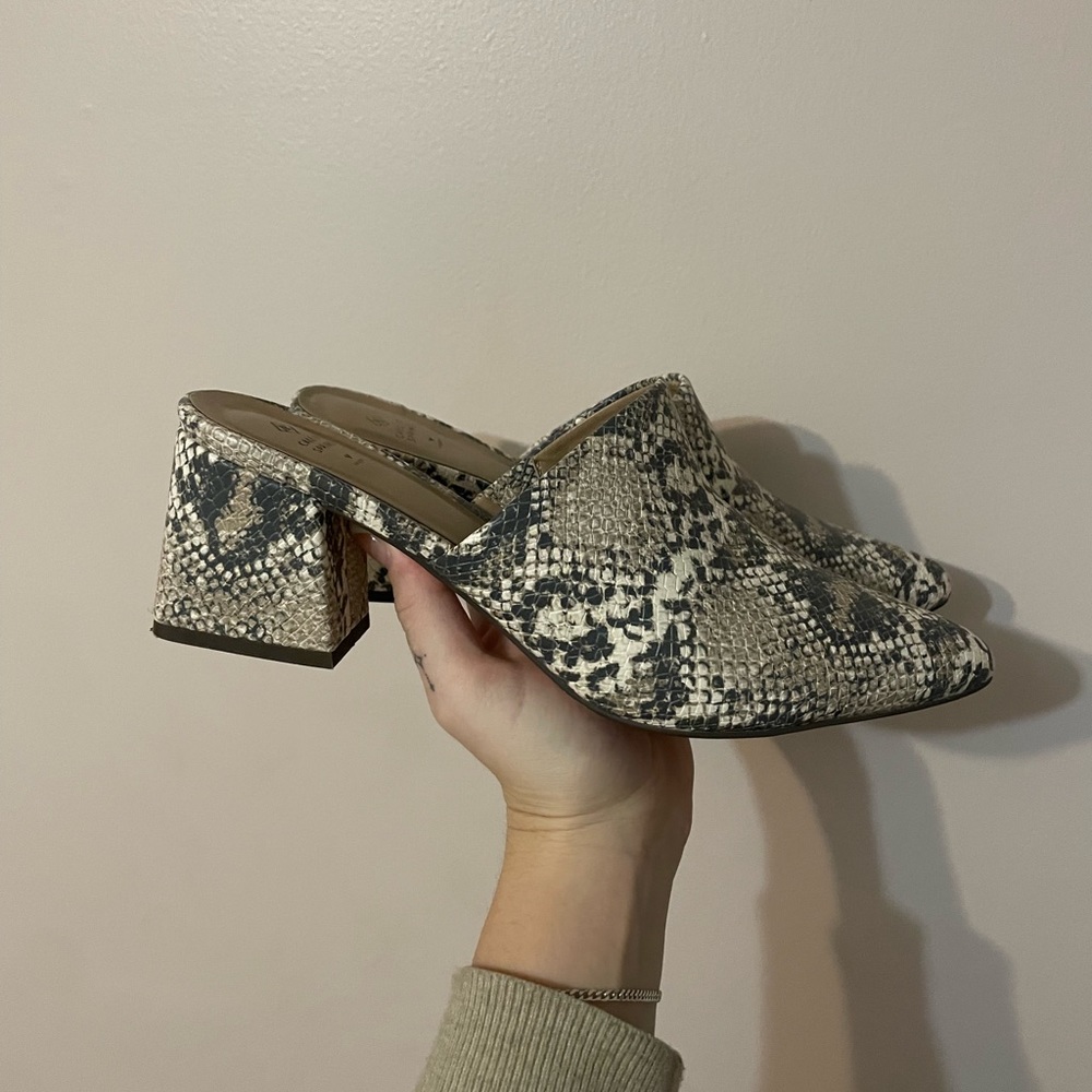 Call it Spring Snake Print Mules
